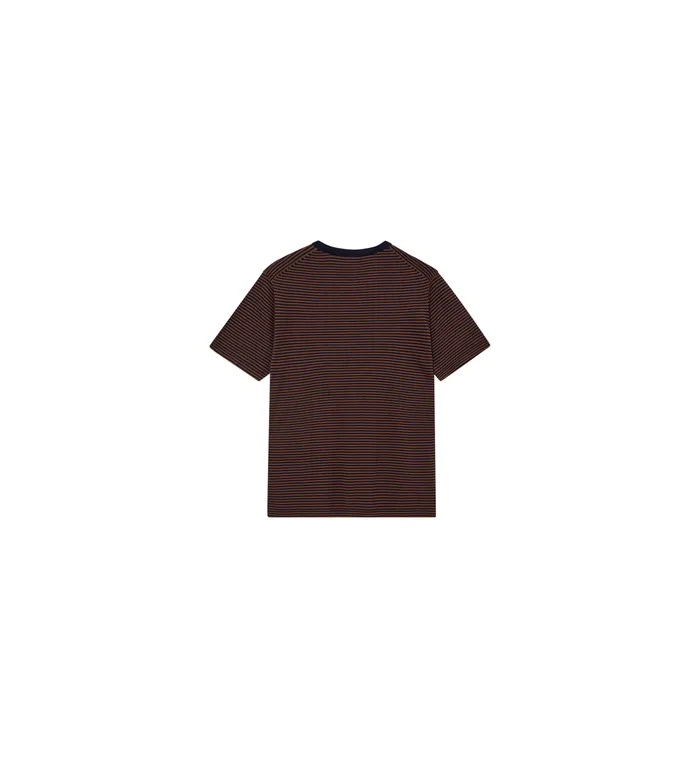 MOS MOSH MMGHali Stripe Knit Tee Indigo Blue Stripe Men Tees MOS MOSH MMGHali Stripe Knit Tee Indigo Blue Stripe Men Tees