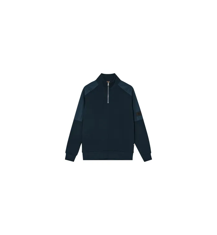 MOS MOSH MMGJayson Zip Sweat Salute Navy Men Sweatshirts MOS MOSH MMGJayson Zip Sweat Salute Navy Men Sweatshirts