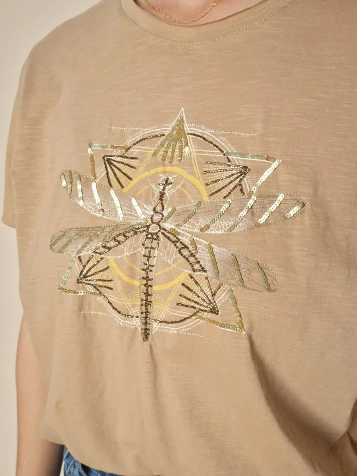 MOS MOSH MMGull OSS Deco Tee Tannin Women Tees MOS MOSH MMGull OSS Deco Tee Tannin Women Tees