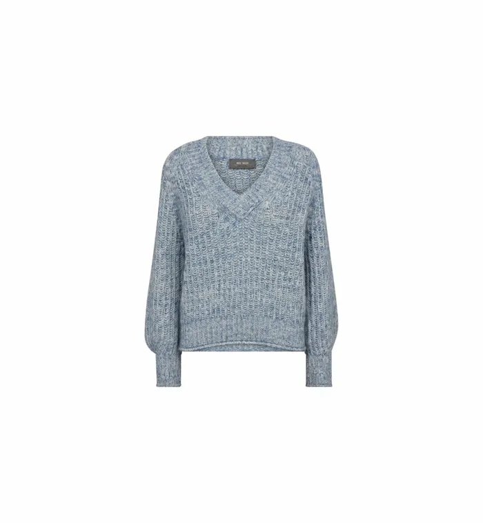 MOS MOSH MMJaylin Vneck Knit Set Sail Women Knits MOS MOSH MMJaylin Vneck Knit Set Sail Women Knits