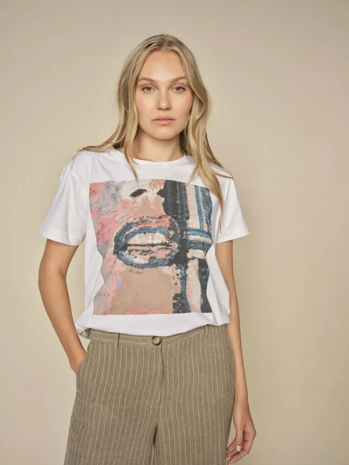 MOS MOSH MMKarna OSS Tee Ecru Women Tees MOS MOSH MMKarna OSS Tee Ecru Women Tees
