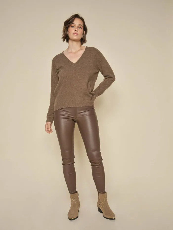 MOS MOSH MMLucia Stretch Leather Legging Rain Drum Women Leather