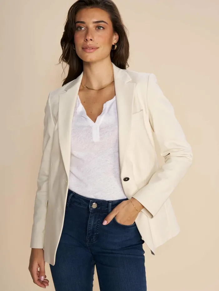 MOS MOSH MMMary Night Blazer Ecru Women Blazers MOS MOSH MMMary Night Blazer Ecru Women Blazers