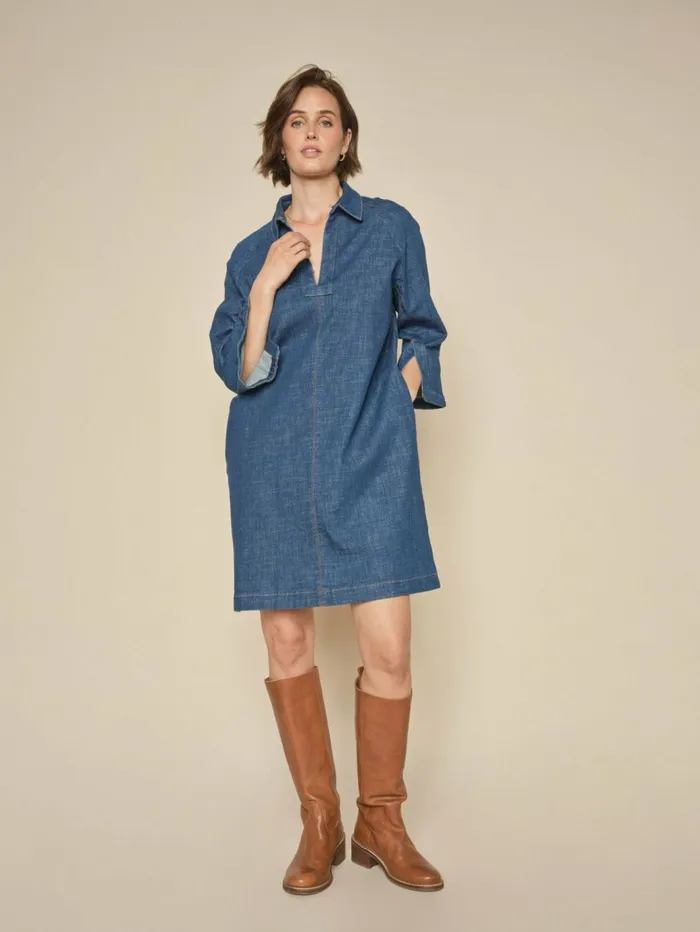 MOS MOSH MMMirali Pincourt Dress Dark Blue Women Dresses and Jumpsuits