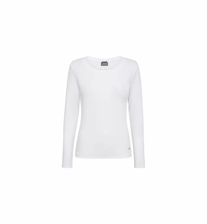 MOS MOSH MMNicole OLS Rib Tee White Women Tees MOS MOSH MMNicole OLS Rib Tee White Women Tees