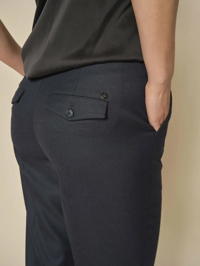 MOS MOSH MMRhys Cais Pant Salute Navy Women Pants MOS MOSH MMRhys Cais Pant Salute Navy Women Pants
