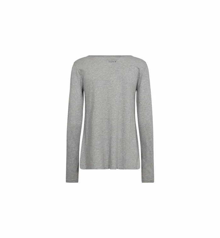 MOS MOSH MMtulli OLS Basic Tee Grey Melange Women Tees MOS MOSH MMtulli OLS Basic Tee Grey Melange Women Tees