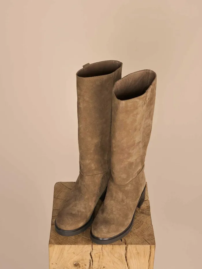 MOS MOSH MMWales Suede Hi Boot Dark Beige Women Shoes
