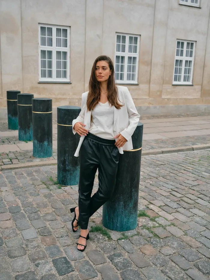 MOS MOSH MMZabel Leather Sweatpant Black Women Leather