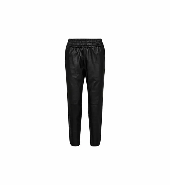 MOS MOSH MMZabel Leather Sweatpant Black Women Leather MOS MOSH MMZabel Leather Sweatpant Black Women Leather
