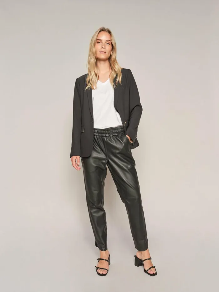 MOS MOSH MMZabel Leather Sweatpant Black Women Leather MOS MOSH MMZabel Leather Sweatpant Black Women Leather