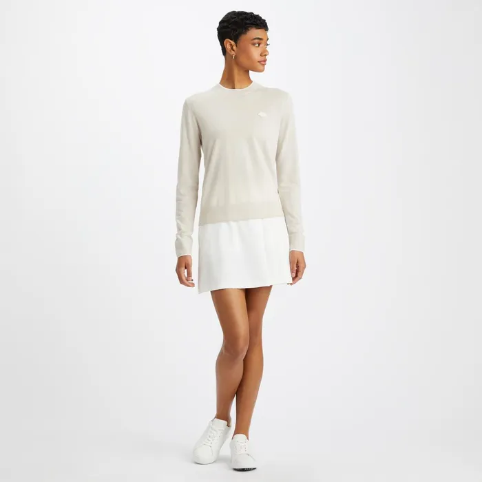 Mother Golfer Merino Wool Crewneck Sweater Stone Heather Women GFORE Tops