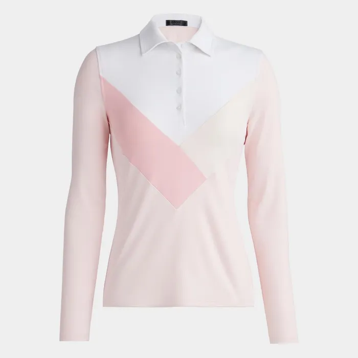 Multi V Tech Jersey Long Sleeve Polo Cameo Women GFORE Tops