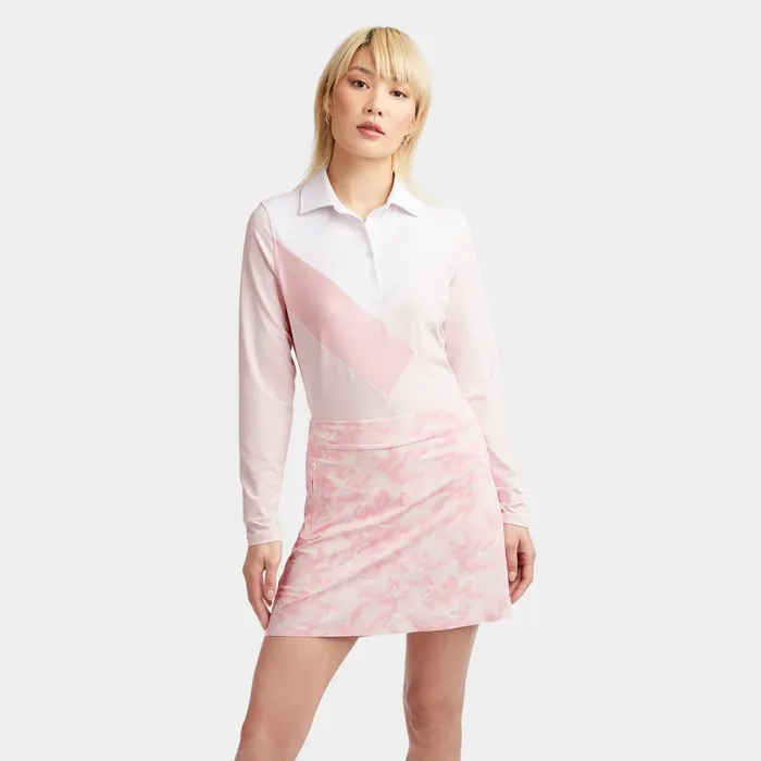 Multi V Tech Jersey Long Sleeve Polo Cameo Women GFORE Tops