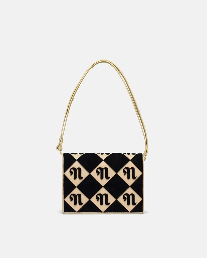 Nanushka Bags WomenMen The Concertina Large Tufted AltNappa Shoulder Bag Diamond Check