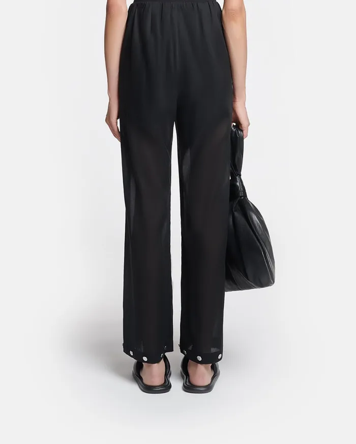 Nanushka Bottoms Women Brenda Studded Organza Pants Black