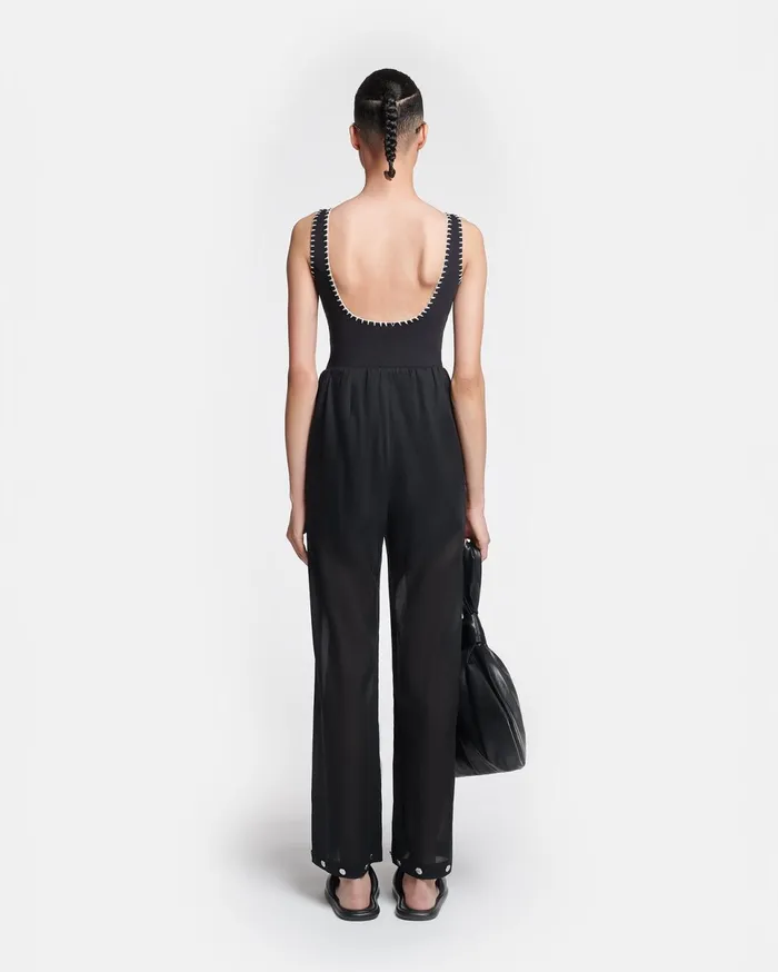 Nanushka Bottoms Women Brenda Studded Organza Pants Black