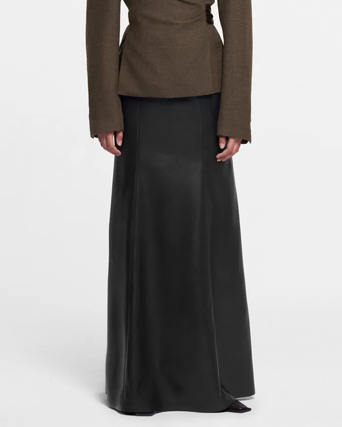 Nanushka Bottoms Women Carlotta Okobor AltLeather Maxi Skirt Black