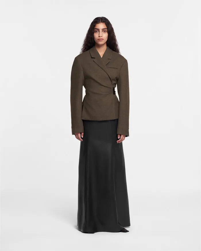 Nanushka Bottoms Women Carlotta Okobor AltLeather Maxi Skirt Black