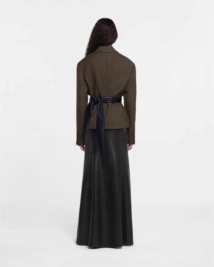 Nanushka Bottoms Women Carlotta Okobor AltLeather Maxi Skirt Black