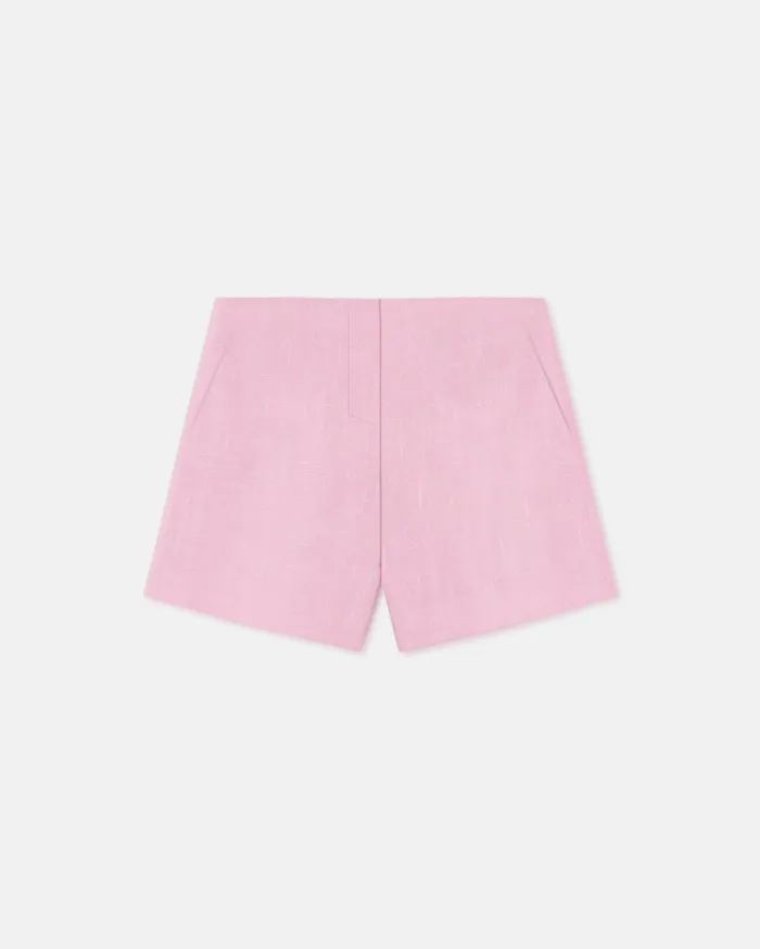 Nanushka Bottoms Women Elza Silk Viscose Tweed Shorts Orchid
