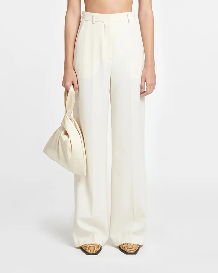 Nanushka Bottoms Women Lanai Tailored Cady Pants Creme