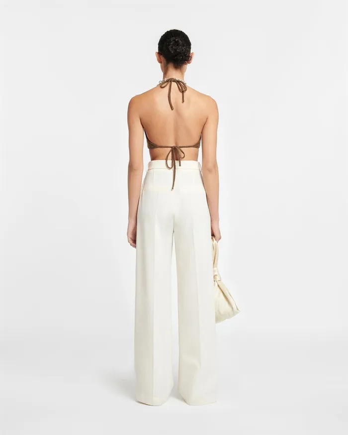 Nanushka Bottoms Women Lanai Tailored Cady Pants Creme