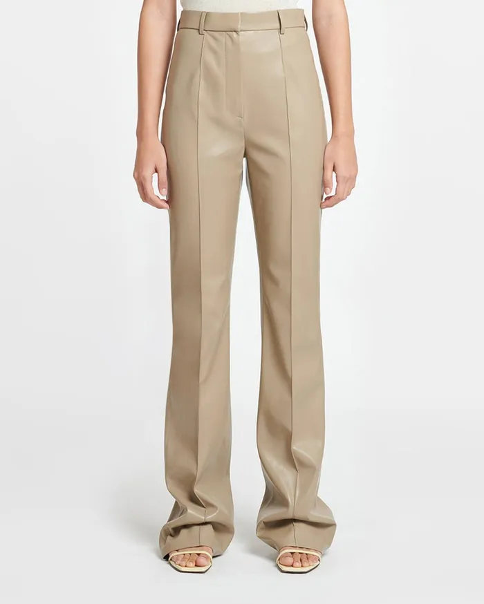 Nanushka Bottoms Women Leena Okobor AltLeather Pants Ashy Taupe