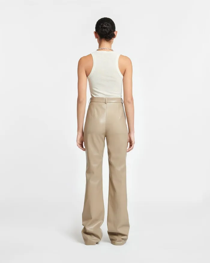 Nanushka Bottoms Women Leena Okobor AltLeather Pants Ashy Taupe