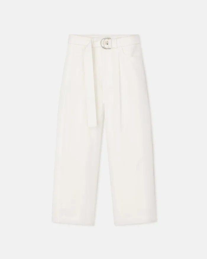 Nanushka Bottoms Women Radia Belted Twill Pants White