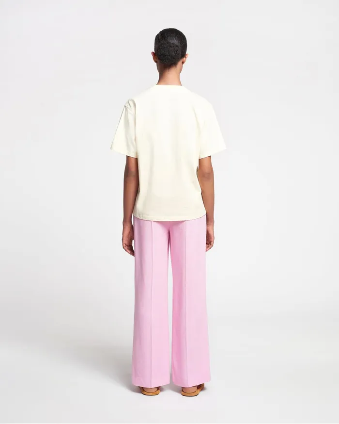 Nanushka Bottoms Women Zoelle Silk Viscose Tweed Pants Orchid