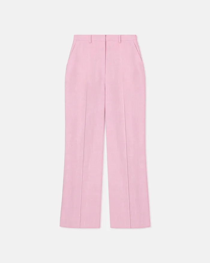 Nanushka Bottoms Women Zoelle Silk Viscose Tweed Pants Orchid