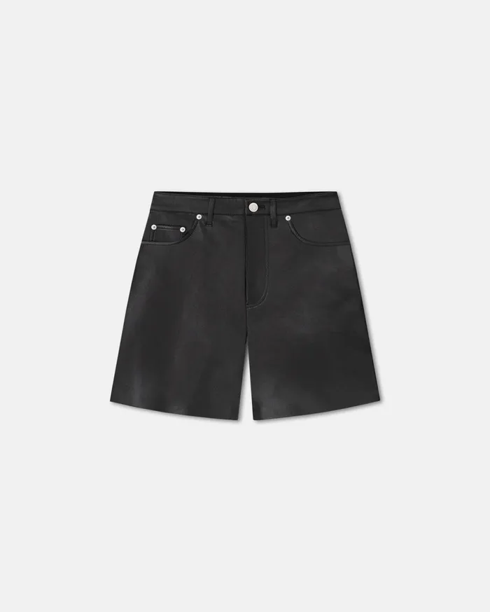 Nanushka Bottoms Women Zosha Okobor AltLeather Shorts Black