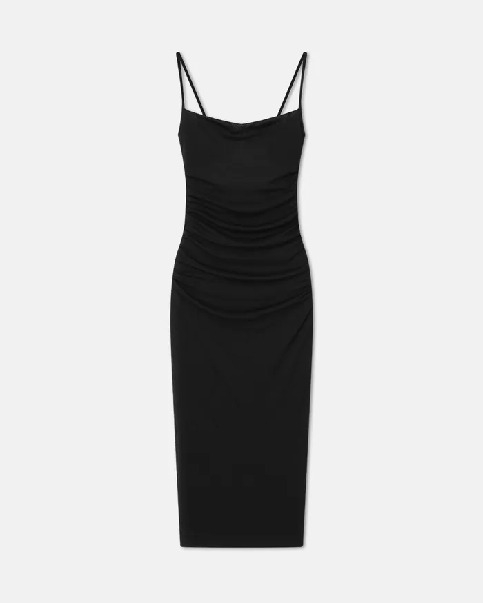 Nanushka Dresses Women Alexa Mesh Jersey Midi Dress Black
