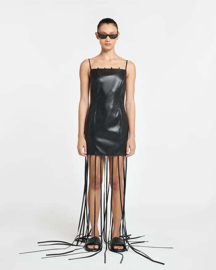 Nanushka Dresses Women Clary Okobor AltLeather Maxi Dress Black