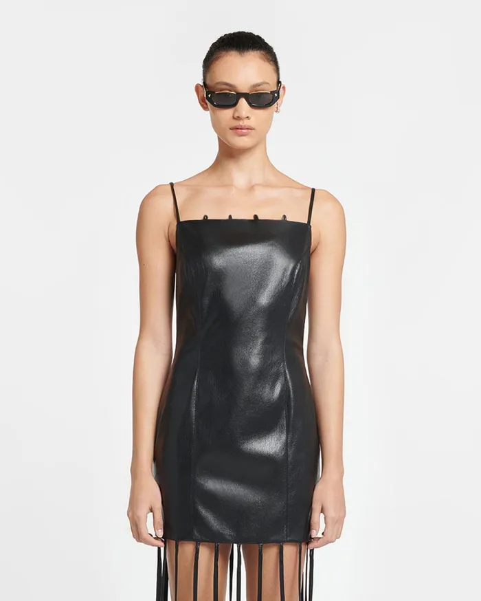 Nanushka Dresses Women Clary Okobor AltLeather Maxi Dress Black