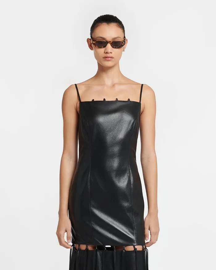 Nanushka Dresses Women Clary Okobor AltLeather Maxi Dress Black