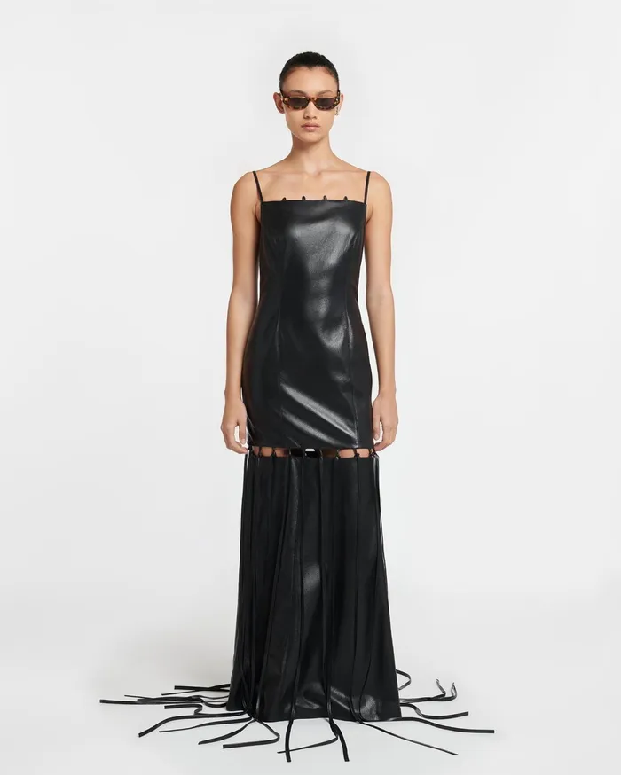 Nanushka Dresses Women Clary Okobor AltLeather Maxi Dress Black