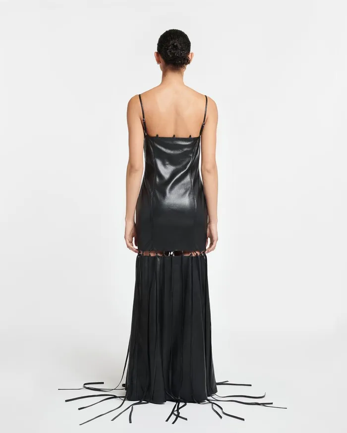 Nanushka Dresses Women Clary Okobor AltLeather Maxi Dress Black