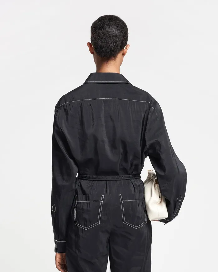 Nanushka Dresses Women Metta Glass Poplin Shirt Dress Black