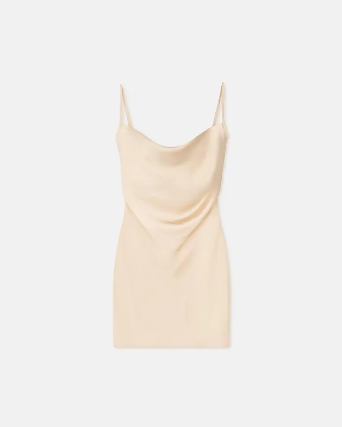 Nanushka Dresses Women Seren Slip Satin Mini Dress Creme