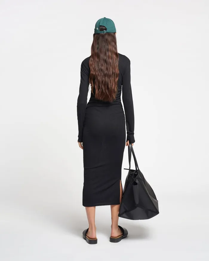 Nanushka Dresses Women Verity Mesh Jersey Shirt Dress Black