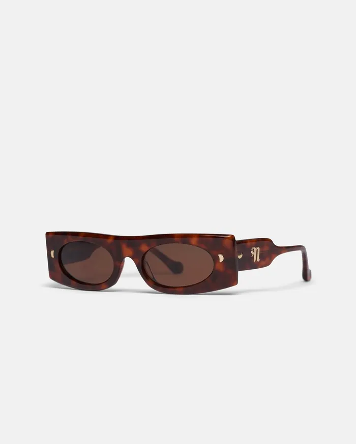 Nanushka Eyewear MenWomen Ruthie BioPlastic Visor Sunglasses Turtle