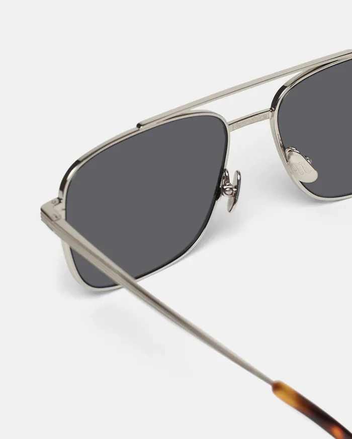 Nanushka Eyewear MenWomen Sare Metal Aviator Sunglasses Silver