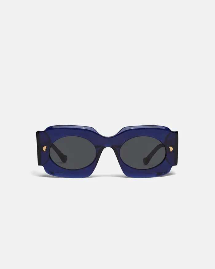 Nanushka Eyewear Women Cathi BioPlastic SquareFrame Sunglasses Navy
