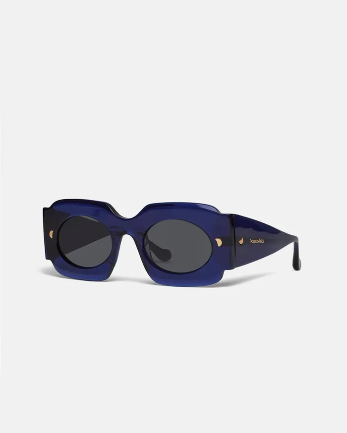 Nanushka Eyewear Women Cathi BioPlastic SquareFrame Sunglasses Navy