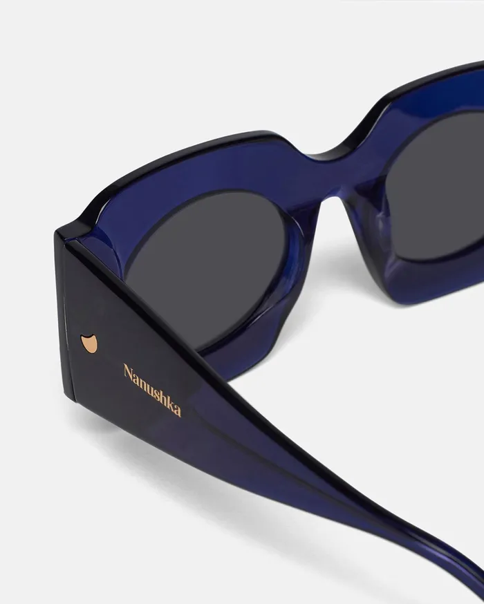 Nanushka Eyewear Women Cathi BioPlastic SquareFrame Sunglasses Navy
