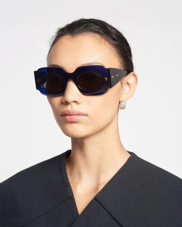 Nanushka Eyewear Women Cathi BioPlastic SquareFrame Sunglasses Navy
