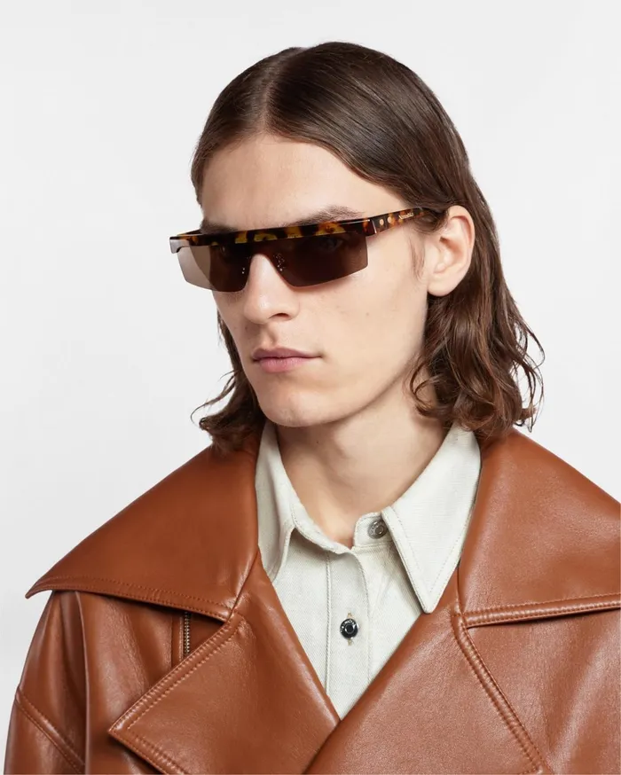 Nanushka Eyewear WomenMen Callias BioPlastic Sunglasses Dark Amber