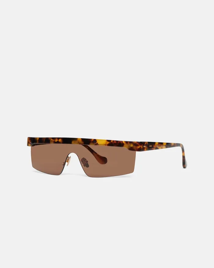 Nanushka Eyewear WomenMen Callias BioPlastic Sunglasses Dark Amber